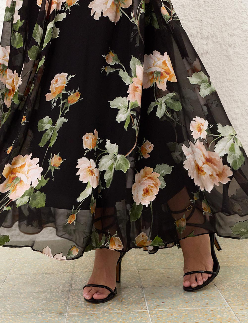 Zimmermann-Luna-Burnout-Sheath-Dress-Black-Rose-4 Zimmermann Luna Burnout Sheath Dress Black Rose 4