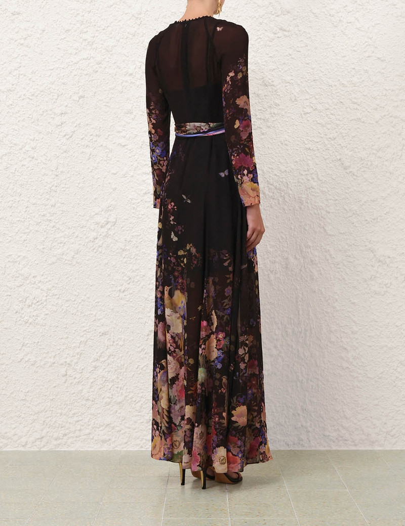 Zimmermann-Luna-Sheath-Dress-Black-Multi-Floral-3 Zimmermann Luna Sheath Dress Black Multi Floral 3
