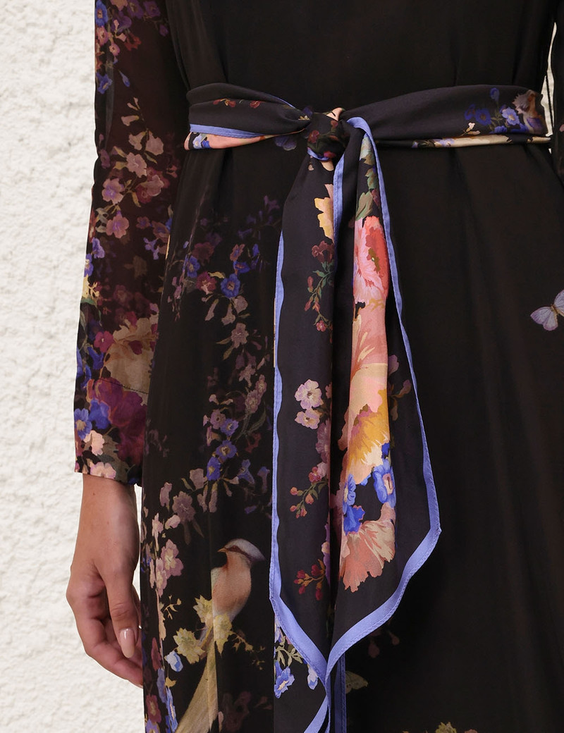 Zimmermann-Luna-Sheath-Dress-Black-Multi-Floral-4 Zimmermann Luna Sheath Dress Black Multi Floral 4