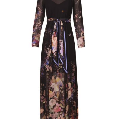 Zimmermann Luna Sheath Dress - Black Multi Floral