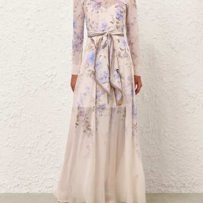 Zimmermann Luna Sheath Dress - Blue Songbird 1 Zimmermann Luna Sheath Dress Blue Songbird 1