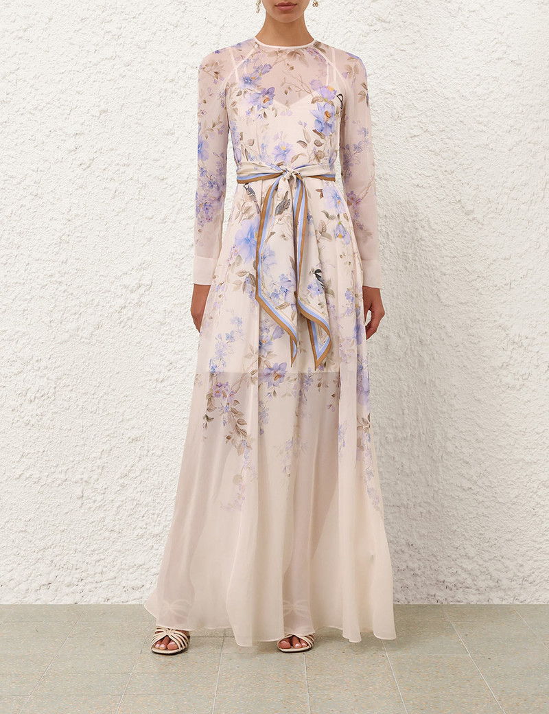 Zimmermann-Luna-Sheath-Dress-Blue-Songbird-1 Zimmermann Luna Sheath Dress Blue Songbird 1