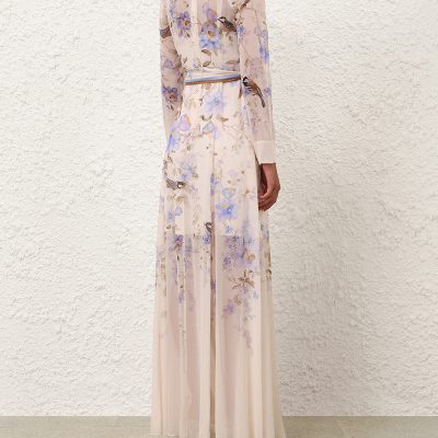 Zimmermann Luna Sheath Dress - Blue Songbird 3 Zimmermann Luna Sheath Dress Blue Songbird 3