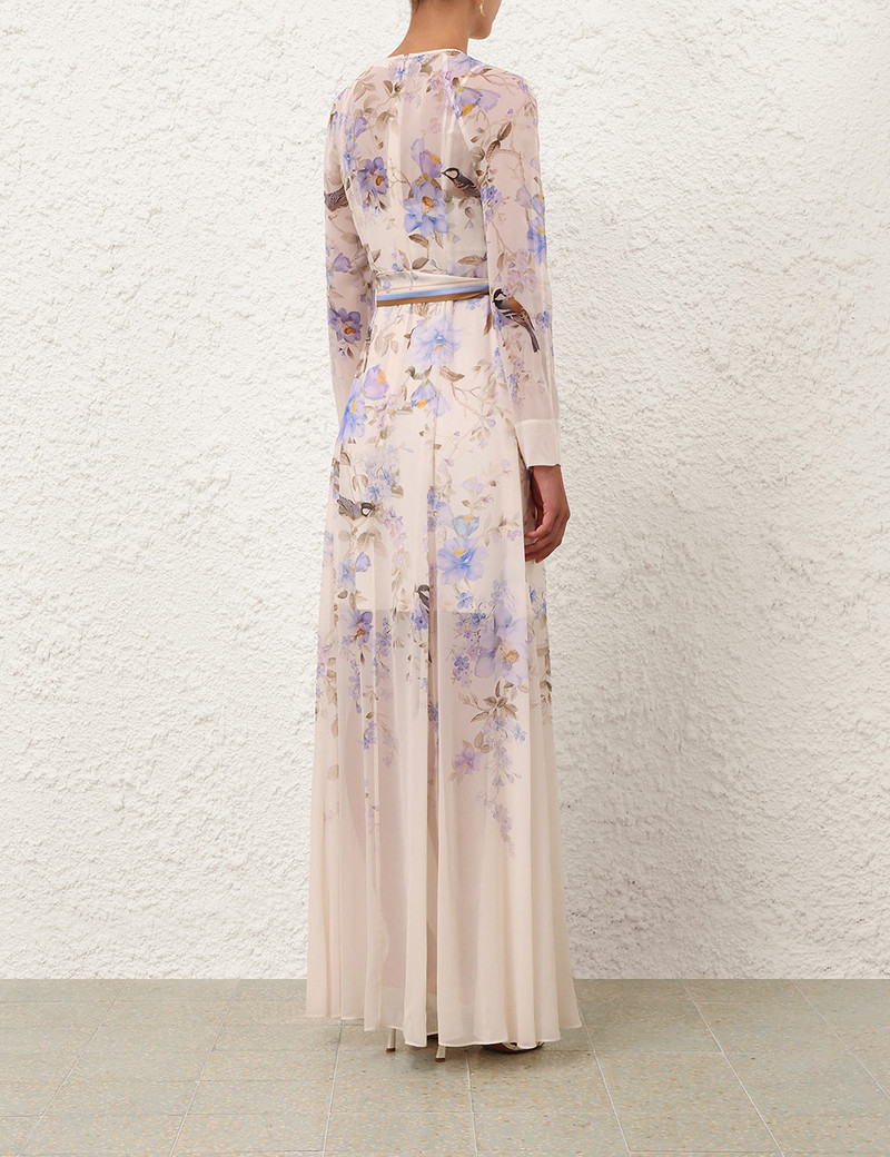 Zimmermann-Luna-Sheath-Dress-Blue-Songbird-3 Zimmermann Luna Sheath Dress Blue Songbird 3