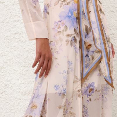Zimmermann Luna Sheath Dress - Blue Songbird 4 Zimmermann Luna Sheath Dress Blue Songbird 4