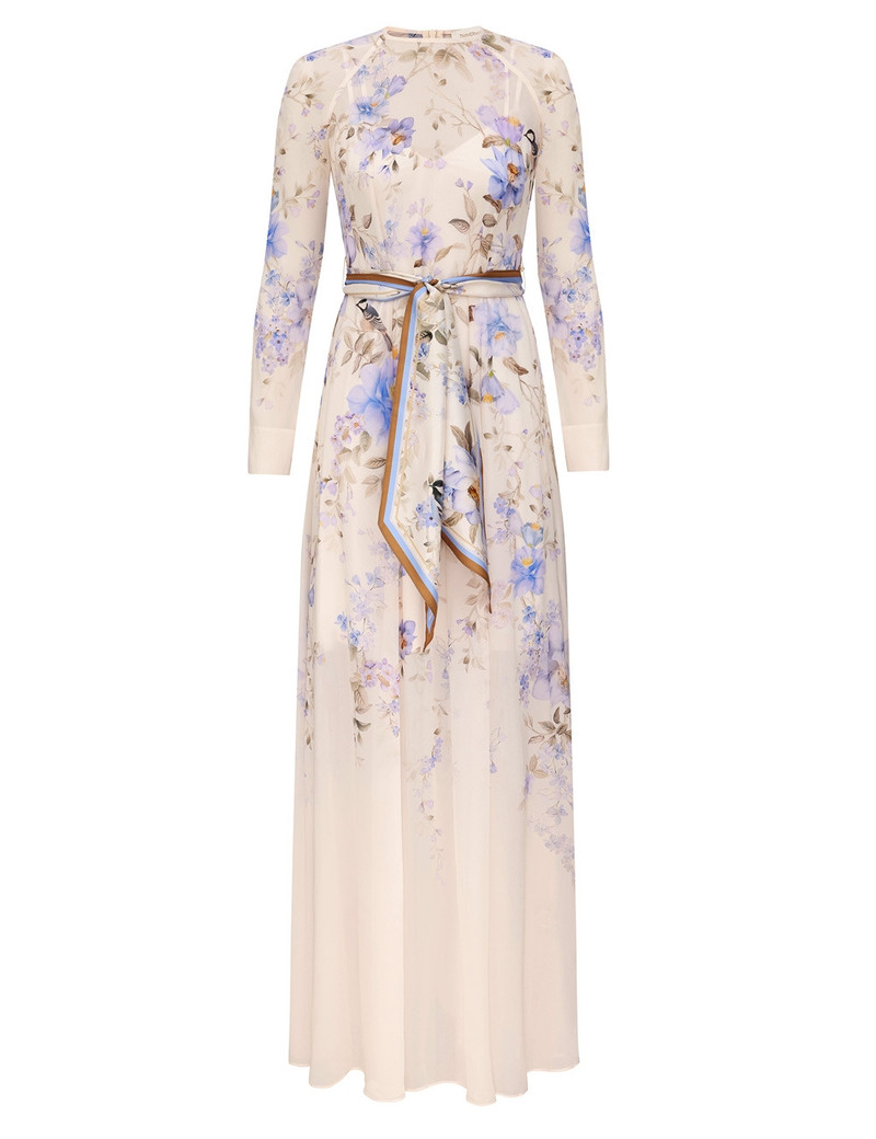Zimmermann-Luna-Sheath-Dress-Blue-Songbird Zimmermann Luna Sheath Dress - Blue Songbird