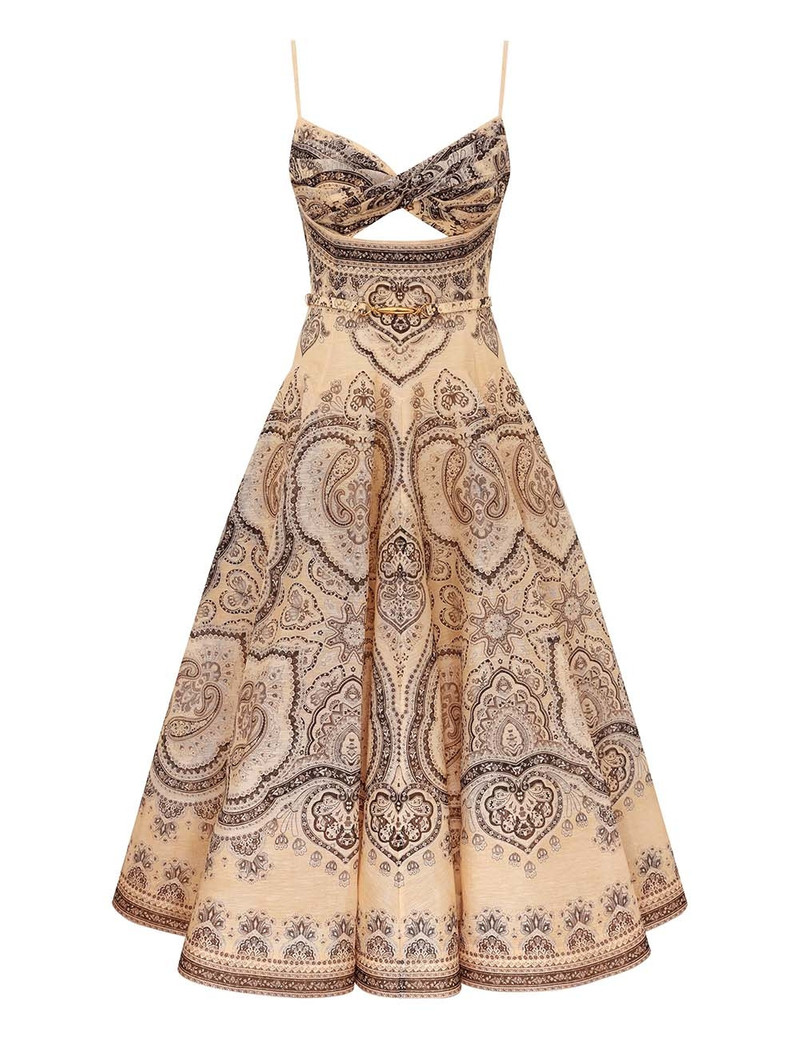 Zimmermann-Luna-Twist-Midi-Dress-Cream-Perla-Paisley Zimmermann Luna Twist Midi Dress - Cream Perla Paisley