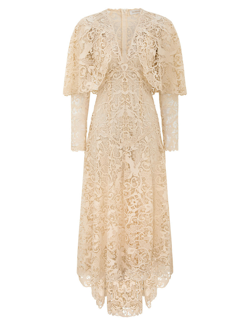 Zimmermann-Memento-Bird-Lace-Dress-Cream Zimmermann Memento Bird Lace Dress - Cream