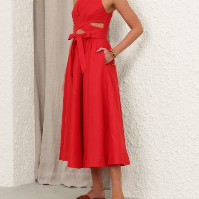 Zimmermann Patience Midi Dress - Dark Red 2 Zimmermann Patience Midi Dress Dark Red 2