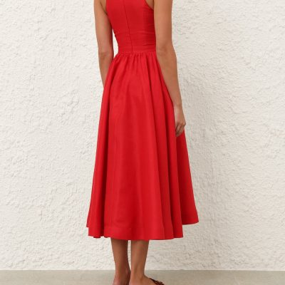 Zimmermann Patience Midi Dress - Dark Red 3 Zimmermann Patience Midi Dress Dark Red 3