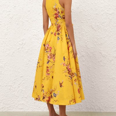 Zimmermann Patience Midi Dress - Mustard Floral 3 Zimmermann Patience Midi Dress Mustard Floral 3