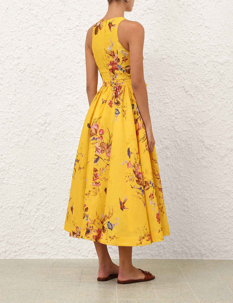 Zimmermann-Patience-Midi-Dress-Mustard-Floral-3 Zimmermann Patience Midi Dress Mustard Floral 3