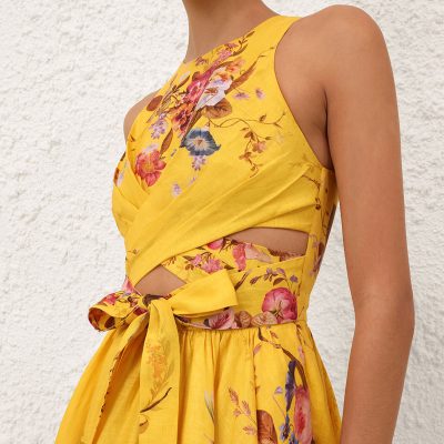 Zimmermann Patience Midi Dress - Mustard Floral 4 Zimmermann Patience Midi Dress Mustard Floral 4