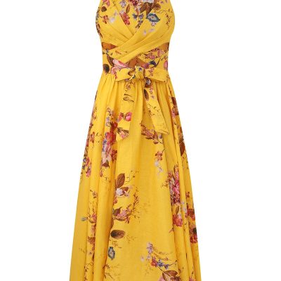 Zimmermann Patience Midi Dress - Mustard Floral