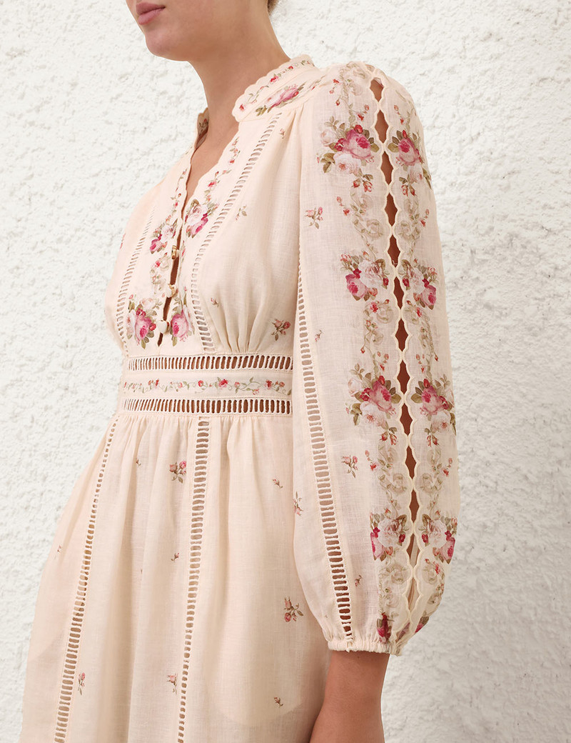 Zimmermann-Patience-Plunge-Midi-Dress-Cream-Pink-Rose-4 Zimmermann Patience Plunge Midi Dress Cream Pink Rose 4