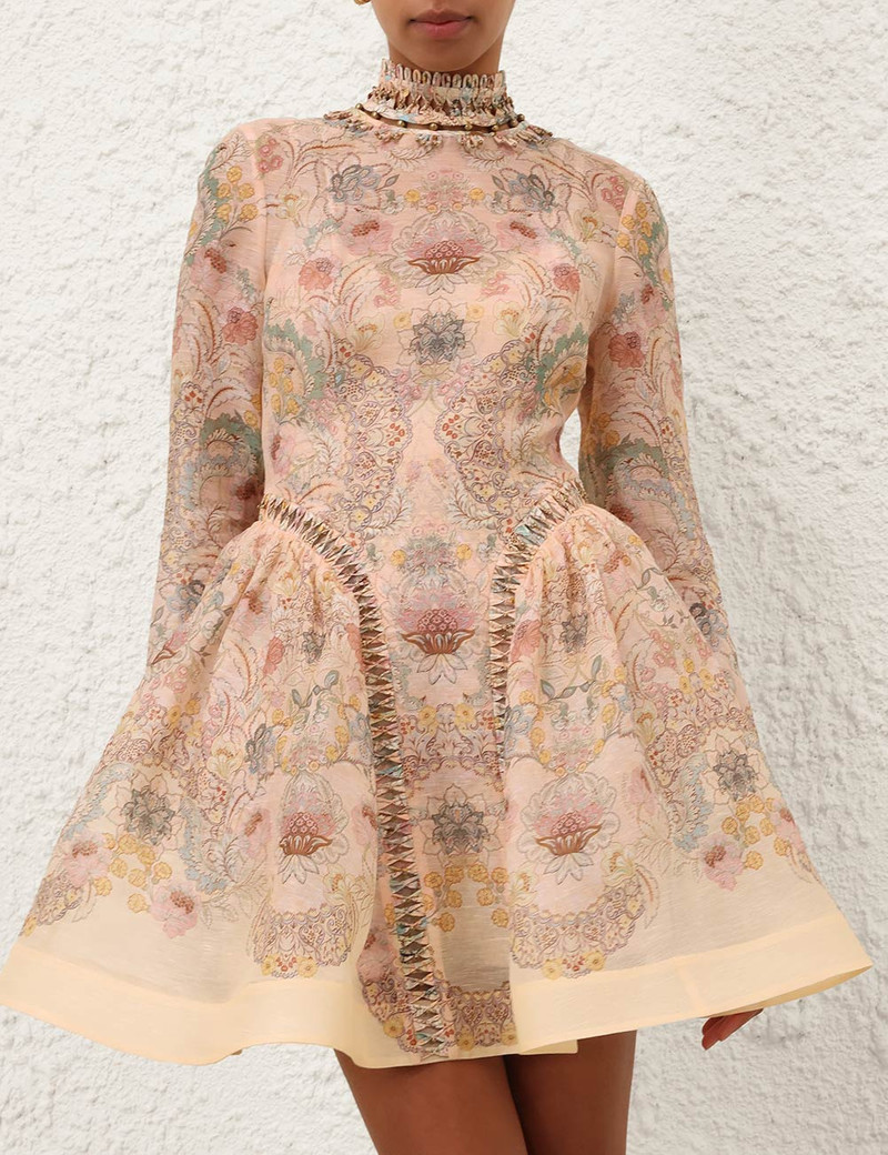 Zimmermann-Rebellion-Beaded-Mini-Dress-Pink-Floral-1 Zimmermann Rebellion Beaded Mini Dress Pink Floral 1