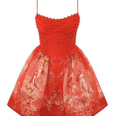 Zimmermann Rebellion Beaded Mini Dress - Red Mermaid