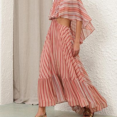 Zimmermann Rebellion Bohemian Maxi Dress - Red Stripe 2 Zimmermann Rebellion Bohemian Maxi Dress Red Stripe 2