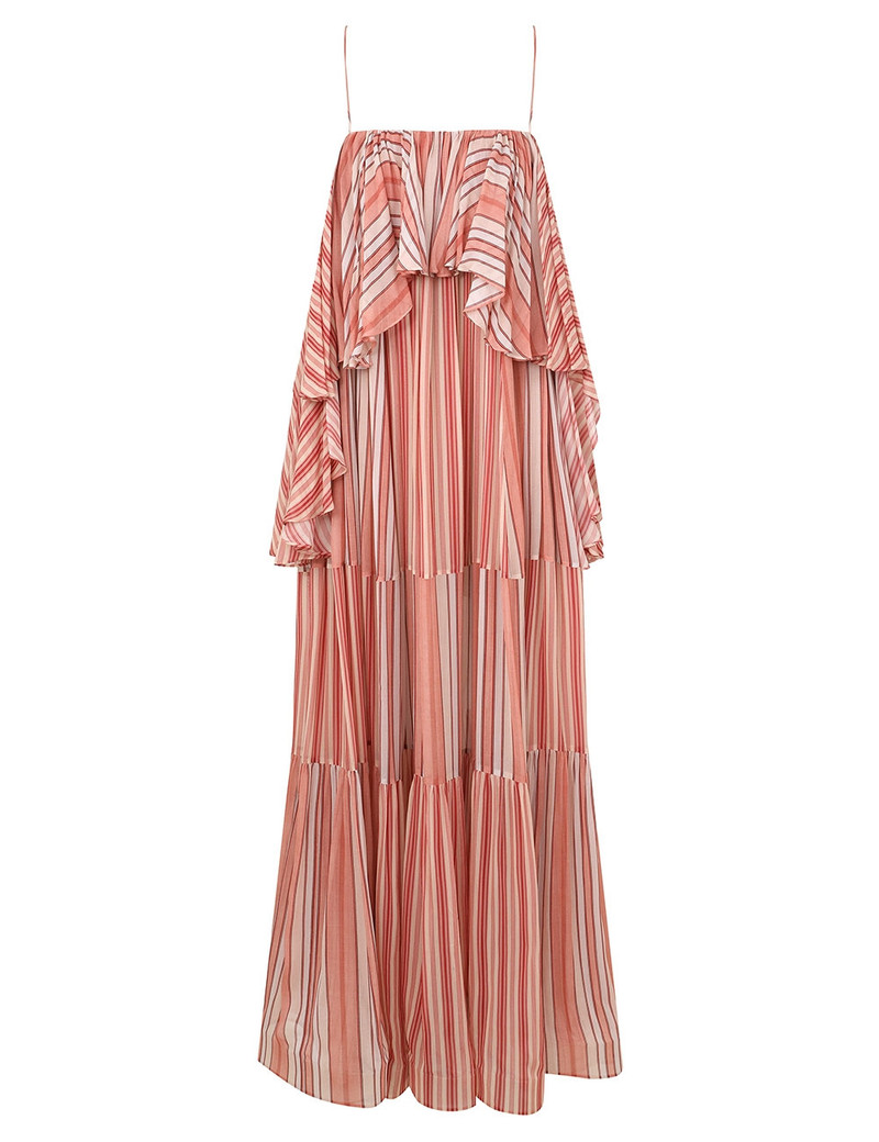 Zimmermann-Rebellion-Bohemian-Slip-Dress-Red-Stripe Zimmermann Rebellion Bohemian Slip Dress - Red Stripe