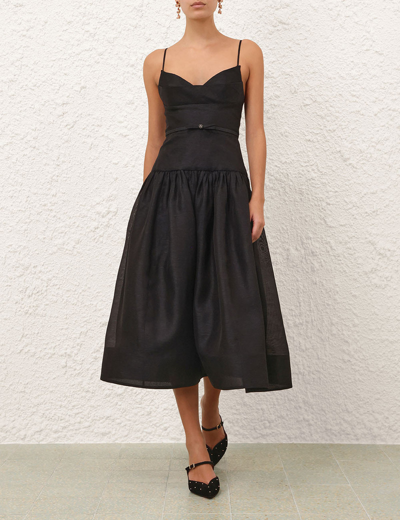 Zimmermann-Rebellion-Fitted-Picnic-Dress-Black-1 Zimmermann Rebellion Fitted Picnic Dress Black 1