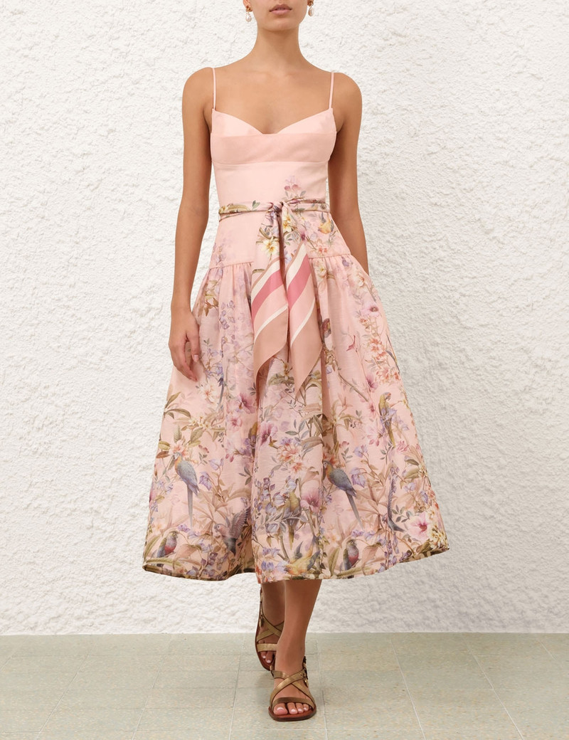 Zimmermann-Rebellion-Fitted-Picnic-Dress-Pink-Aviary-1 Zimmermann Rebellion Fitted Picnic Dress Pink Aviary 1