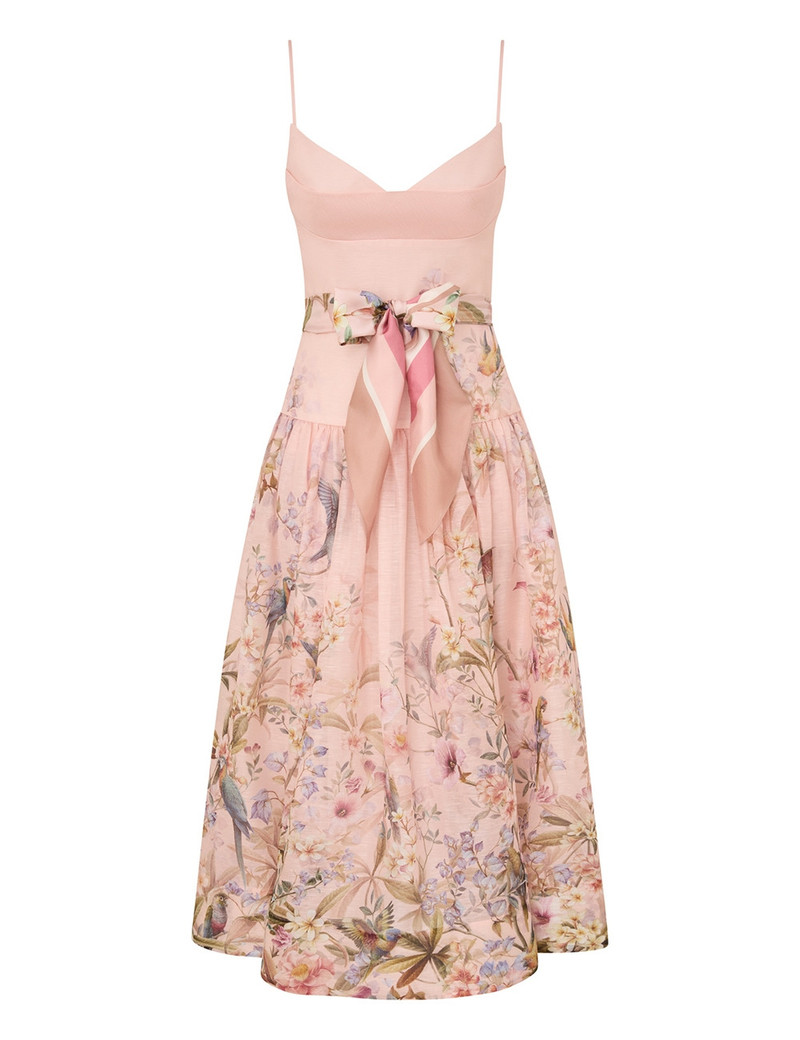 Zimmermann-Rebellion-Fitted-Picnic-Dress-Pink-Aviary Zimmermann Rebellion Fitted Picnic Dress - Pink Aviary