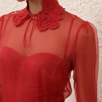 Zimmermann Rebellion Lantern Mini Dress - Red 4 Zimmermann Rebellion Lantern Mini Dress Red 4
