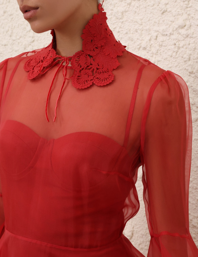 Zimmermann-Rebellion-Lantern-Mini-Dress-Red-4 Zimmermann Rebellion Lantern Mini Dress Red 4