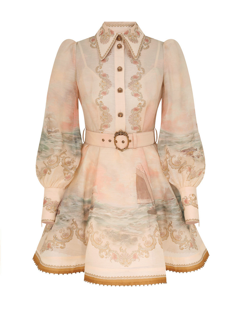 Zimmermann-Rebellion-Marine-Mini-Dress-Sunset Zimmermann Rebellion Marine Mini Dress - Sunset