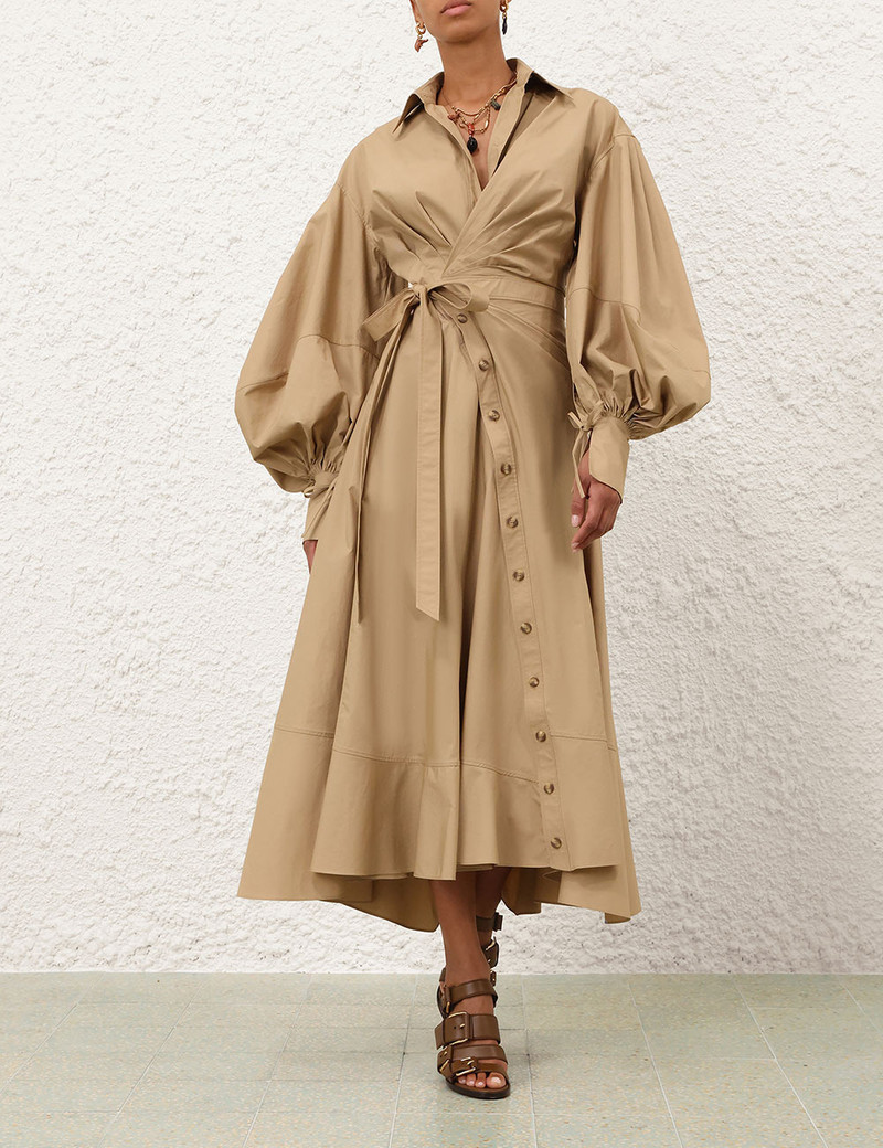 Zimmermann-Rebellion-Poplin-Midi-Dress-Olive-1 Zimmermann Rebellion Poplin Midi Dress Olive 1