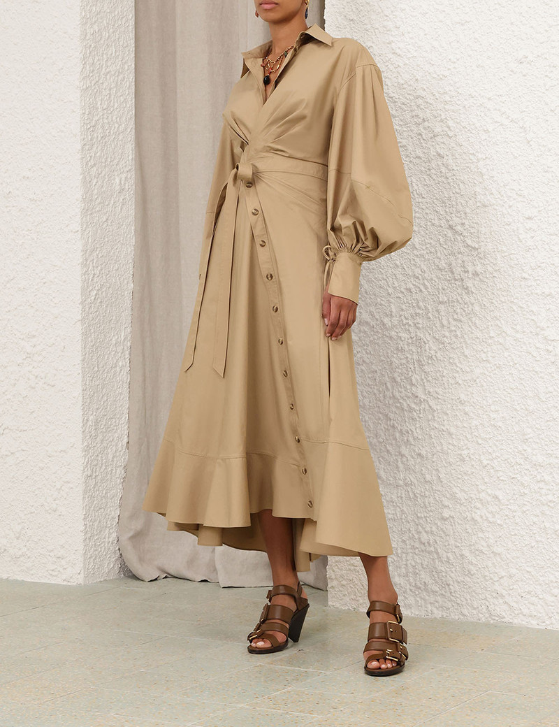 Zimmermann-Rebellion-Poplin-Midi-Dress-Olive-2 Zimmermann Rebellion Poplin Midi Dress Olive 2