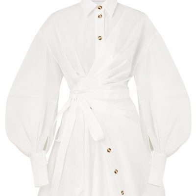 Zimmermann Rebellion Poplin Mini Dress - Ivory