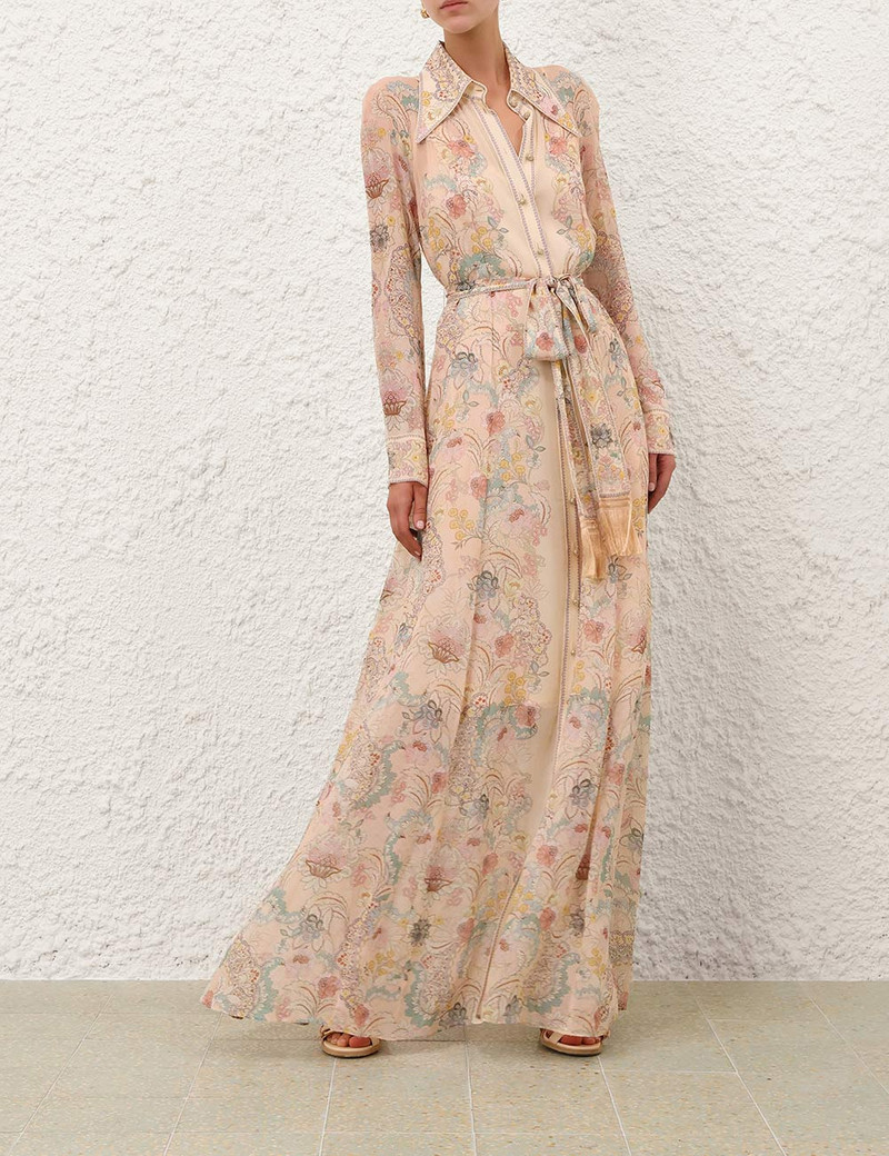 Zimmermann-Rebellion-Pussybow-Shirt-Dress-Pink-Floral-1 Zimmermann Rebellion Pussybow Shirt Dress Pink Floral 1