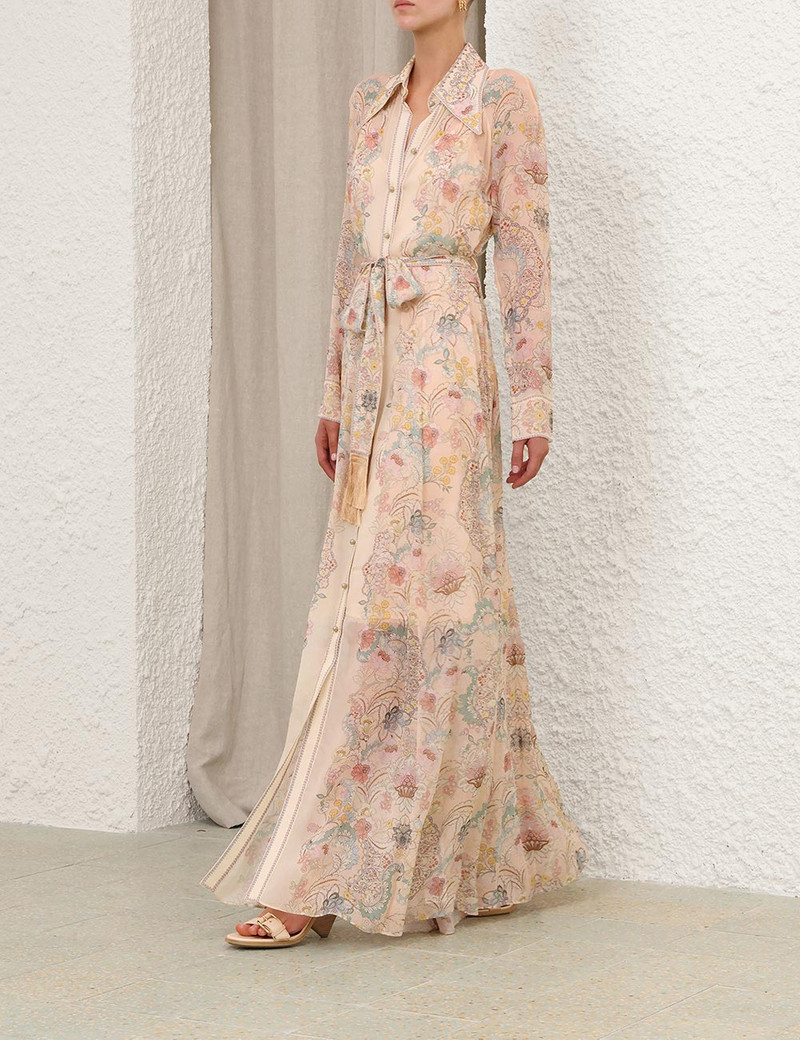 Zimmermann-Rebellion-Pussybow-Shirt-Dress-Pink-Floral-2 Zimmermann Rebellion Pussybow Shirt Dress Pink Floral 2