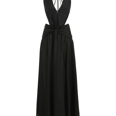Zimmermann Rhiannon Plunge Halter Maxi - Black