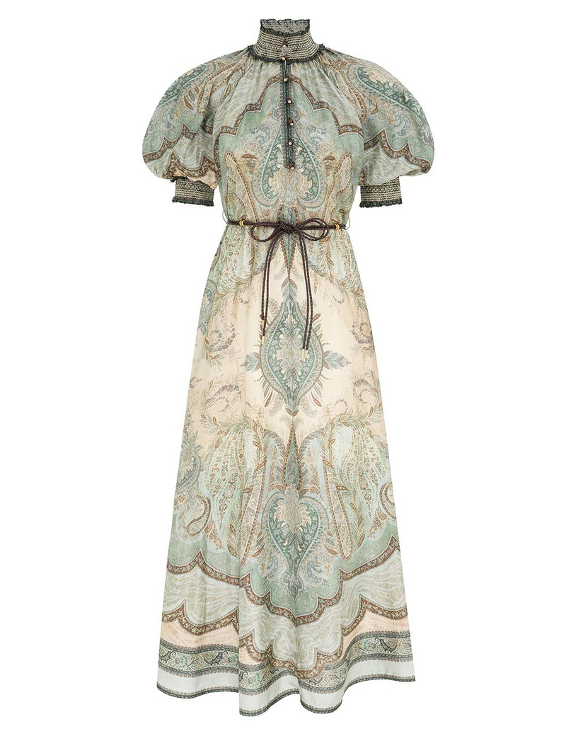 Zimmermann-Wanderlust-Billow-Dress-Tapestry-Teal-Multi Zimmermann Wanderlust Billow Dress - Tapestry Teal Multi