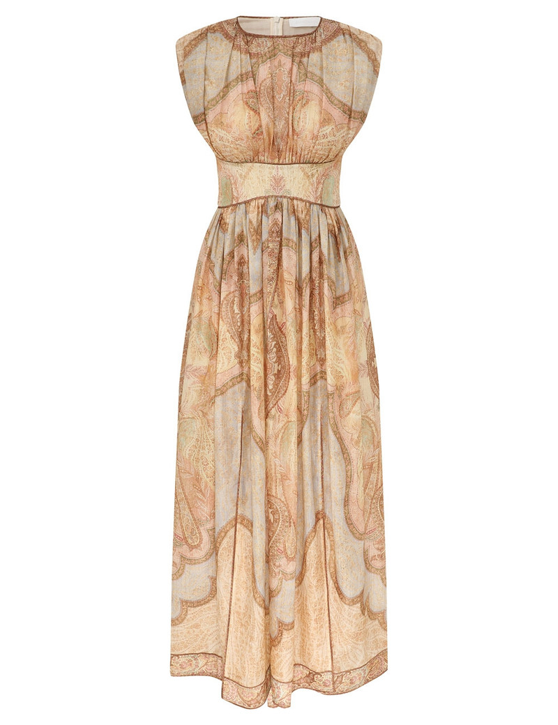 Zimmermann-Wanderlust-Waisted-Dress-Tapestry-Multi Zimmermann Wanderlust Waisted Dress - Tapestry Multi