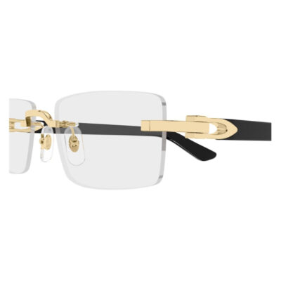 Cartier CT0581O Gold Black 2 CARTIER 0581O 005 58 CloseUp
