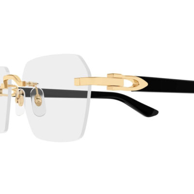 Glasses C Allonge de Cartier motif - CT0623O 001 2 CARTIER 0623O 001 54 closeup