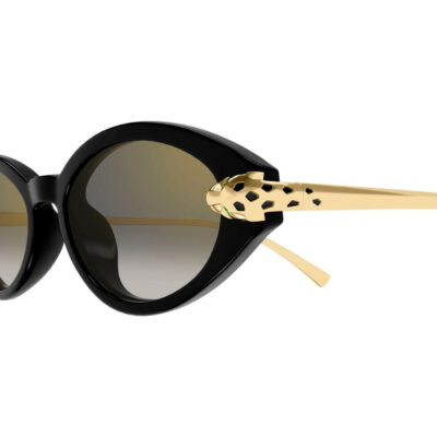 Cartier CT0634S Oval Sunglasses 2 CARTIER 0634S 001 52 CLOSEUP