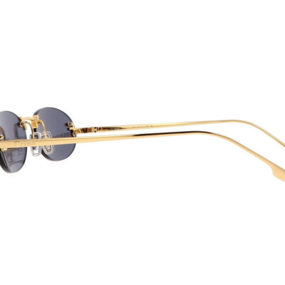 Fendi First Crystal F Logo Gold Oval Golden Gray FE4075US Sunglasses 2 FENDI 4075US 30V 54 90