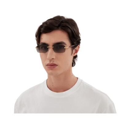 Gucci Men's GG1221S 006 Rimless Metal Rectangle Sunglasses 3 GUCCI 1221S 006 56 model