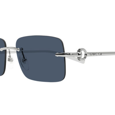 Gucci Rectangular Sunglasses GG1703S 003 silver metal frames 2 GUCCI 1703S 003 55 closeup