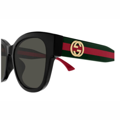 Low nose bridge fit butterfly sunglasses - Gucci GG1866SK 001 56 2 GUCCI 1866SK 001 56 closeup