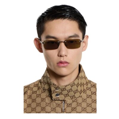 Gucci GG1941S 002 Silver Rectangular Sunglasses 3 GUCCI 1941S 002 56 model