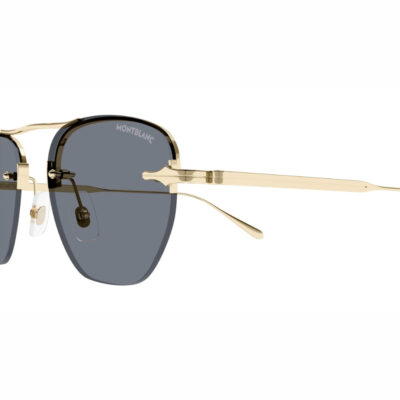 Montblanc MB0404S Gold Round Sunglasses 2 MONTBLANC 0404S 001 52 closeup