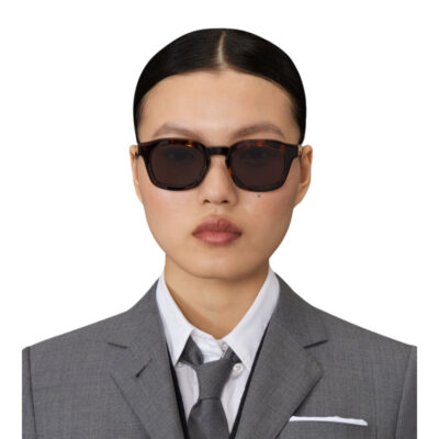 Thom Browne UES412A 215 48 with Havana Brown acetate frame sunglasses 2 THOMBROWNE UES412A 215 48 model1