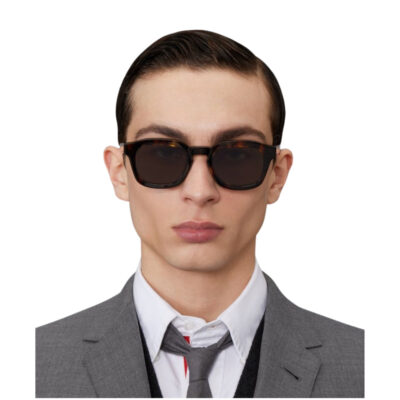 Thom Browne UES412A 215 48 with Havana Brown acetate frame sunglasses 4 THOMBROWNE UES412A 215 48 model2