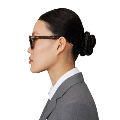 Thom Browne UES412A 215 48 with Havana Brown acetate frame sunglasses 3 THOMBROWNE UES412A 215 48 model3